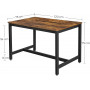 Matbord Industriell stil 120 x 75 x 75 cm - Vintage brun-svart
