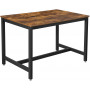 Matbord Industriell stil 120 x 75 x 75 cm - Vintage brun-svart