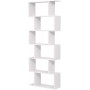 Bokhylla 6-våningar - Rumsavdelare - Vit 70 x 24 x 190,5 cm