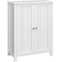 Förvaringsskåp med 2 dörrar, 2 justerbara hyllor badrumsskåp - Vit