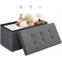 Sittbänk med Förvaring 76 x 38 x 38 cm - Mörkgrå