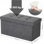 Sittbänk med Förvaring 76 x 38 x 38 cm - Mörkgrå