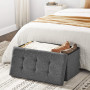 Sittbänk med Förvaring 76 x 38 x 38 cm - Mörkgrå