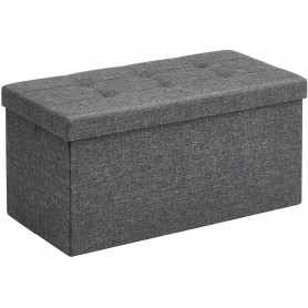 Sittbänk med Förvaring 76 x 38 x 38 cm - Mörkgrå