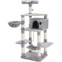 Klösträd med klöspelare sisal - Ljusgrå - 164 cm