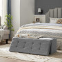 Förvarings Sittbänk Ljusgrå 110 x 38 x 38 cm - 120 L
