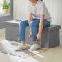 Förvarings Sittbänk Ljusgrå 110 x 38 x 38 cm - 120 L