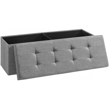 Förvarings Sittbänk Ljusgrå 110 x 38 x 38 cm - 120 L