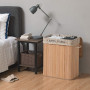 XXL Bambu Tvättkorg 2 fack / förvaring 100 L 52 x 32 x 63 cm