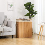 XXL Bambu Tvättkorg 2 fack / förvaring 100 L 52 x 32 x 63 cm