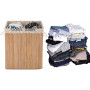 XXL Bambu Tvättkorg 2 fack / förvaring 100 L 52 x 32 x 63 cm