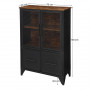 Robust Förvaringsskåp Industriellstil Metall/Trä 70 x 33 x 100 cm