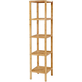 Torn Bambu Hylla 5-våningar För Smala Utrymmen 33 x 33 x 146 cm