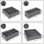 Förvaringslåda Organizer kit - Underkläders arrangör 4 stycken grå