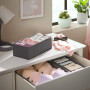 Förvaringslåda Organizer kit - Underkläders arrangör 4 stycken grå