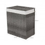 Tvättkorg 2 fack 110L med avtagbart tvättbart tygpåse 57 x 33 x 60 ...
