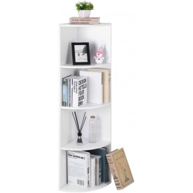 Hörnhylla Vit 30 x 30 x 129,5 cm 4-våning