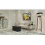 Sittpall Förvaringslåda - Sittpuff - Svart Skinn 76 x 38 x 38 cm