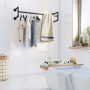 Väggmonterad Klädhängare 2 st - Klädstång Industriell Design