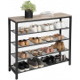 Skohylla - Skoförvaring med 4 hyllor Industriell Design 100 x 30 x 92,5 cm