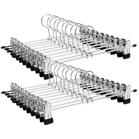 Galgar med klämmor 20-pack Kjolhängare halkfria