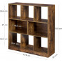 Bokhylla Med 8 Fack Vintage Brun 97,5 X 30 X 100 CM