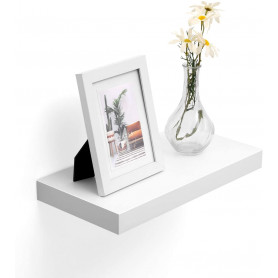 Vägghylla 40 x 20 CM - Vit Hyllplan
