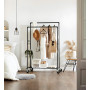 Dubbel Klädställning med Hjul Industriell stil Metall Klädstång med...