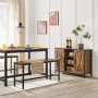 2-Pack Köks Sittbänkar 108 x 32,5 x 50 cm Vintage brun-svart