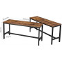 2-Pack Köks Sittbänkar 108 x 32,5 x 50 cm Vintage brun-svart
