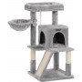 Klösträd - Katt träd med stor plattform 48 x 48 x 96 cm Grå