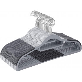 Klädgalgar 30-pack Halkfria Galgar Med GummiAnti-slip - Mörkgrå