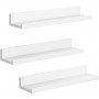 3-Pack Tavelhylla / Vägghylla Med Kant Vit 38 x 10 x 5 cm