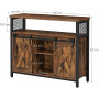 Skänk - Köksskåp Med Industriell Stil Skjutdörrar 100 x 33 x 80 cm Vintage brun-svart