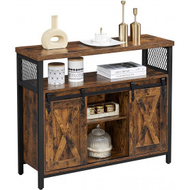 Skänk - Köksskåp Med Industriell Stil Skjutdörrar 100 x 33 x 80 cm ...