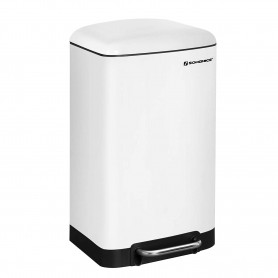 Pedalhink XL Soptunna 30L Vit Metall 34×27,5×61,5 Cm Med Uttagbar I...