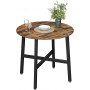 Matbord Rund 80 x 75 cm Industriell Design - Vintage brun-svart