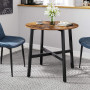 Matbord Rund 80 x 75 cm Industriell Design - Vintage brun-svart