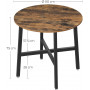 Matbord Rund 80 x 75 cm Industriell Design - Vintage brun-svart