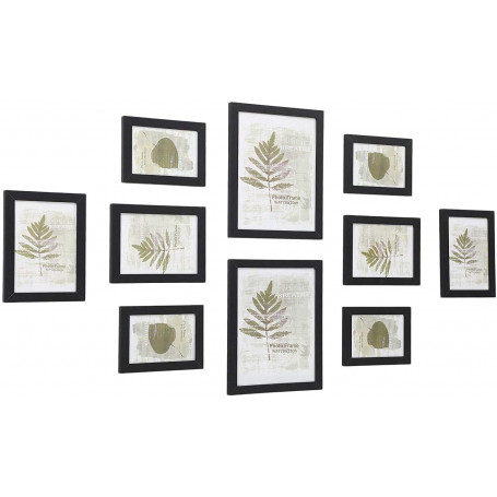Tavelramar Set, 10 Trä Fotoramar - 2x (20 x 25 cm), 4x (13 x 18 cm), 4x (10 x 15 cm)