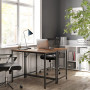 Skrivbord 100 x 50 x 75 cm Industriell Vintage Brun-Svart