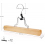 Kjolhängare 12-pack Byxgalge natur 25 cm