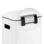 Pedalhink 2 Fack, 2 x 20 L, Sorteringskärl Vit