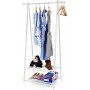 Klädställning med 2 Skohllor, 20 kg, Metall Vit 87,5 x 41 x 155 cm