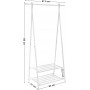 Klädställning med 2 Skohllor, 20 kg, Metall Vit 87,5 x 41 x 155 cm
