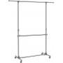 Rullbar Klädställning dubbel stång, Justerbar Höjd 113-198 cm