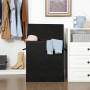 Tvättkorg 2 Fack 142L med Tvättbart Tygpåse‎ 68.9 x 39.9 x 6.5 cm Svart