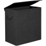 Tvättkorg 2 Fack 142L med Tvättbart Tygpåse‎ 68.9 x 39.9 x 6.5 cm Svart