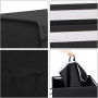 Tvättkorg 2 Fack 142L med Tvättbart Tygpåse‎ 68.9 x 39.9 x 6.5 cm Svart