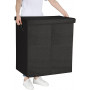 Tvättkorg 2 Fack 142L med Tvättbart Tygpåse‎ 68.9 x 39.9 x 6.5 cm Svart